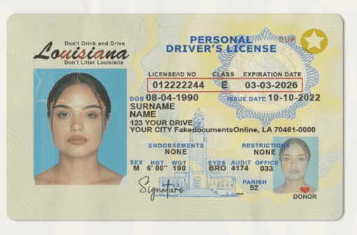 Buy Louisiana Driver License and ID Card Online